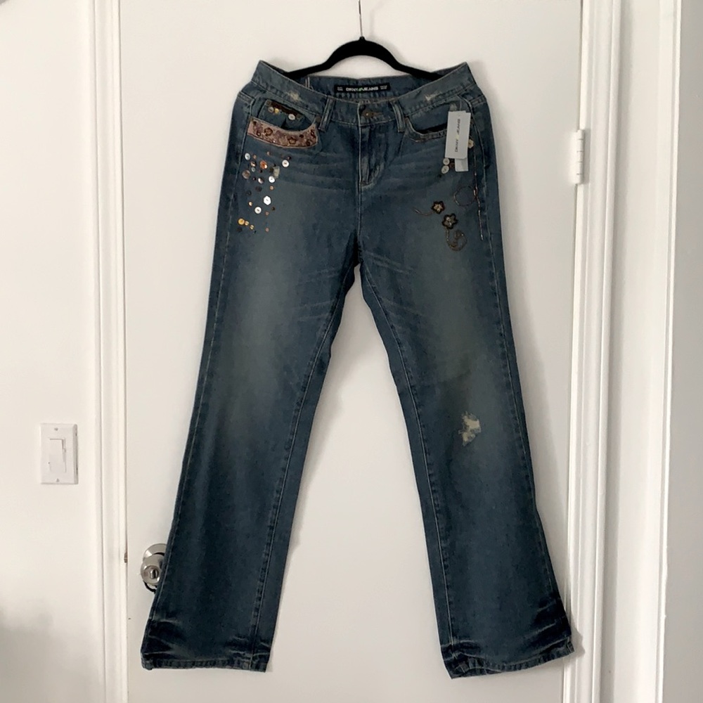 DKNY jeans Hand crafted low rise boot cut size 6